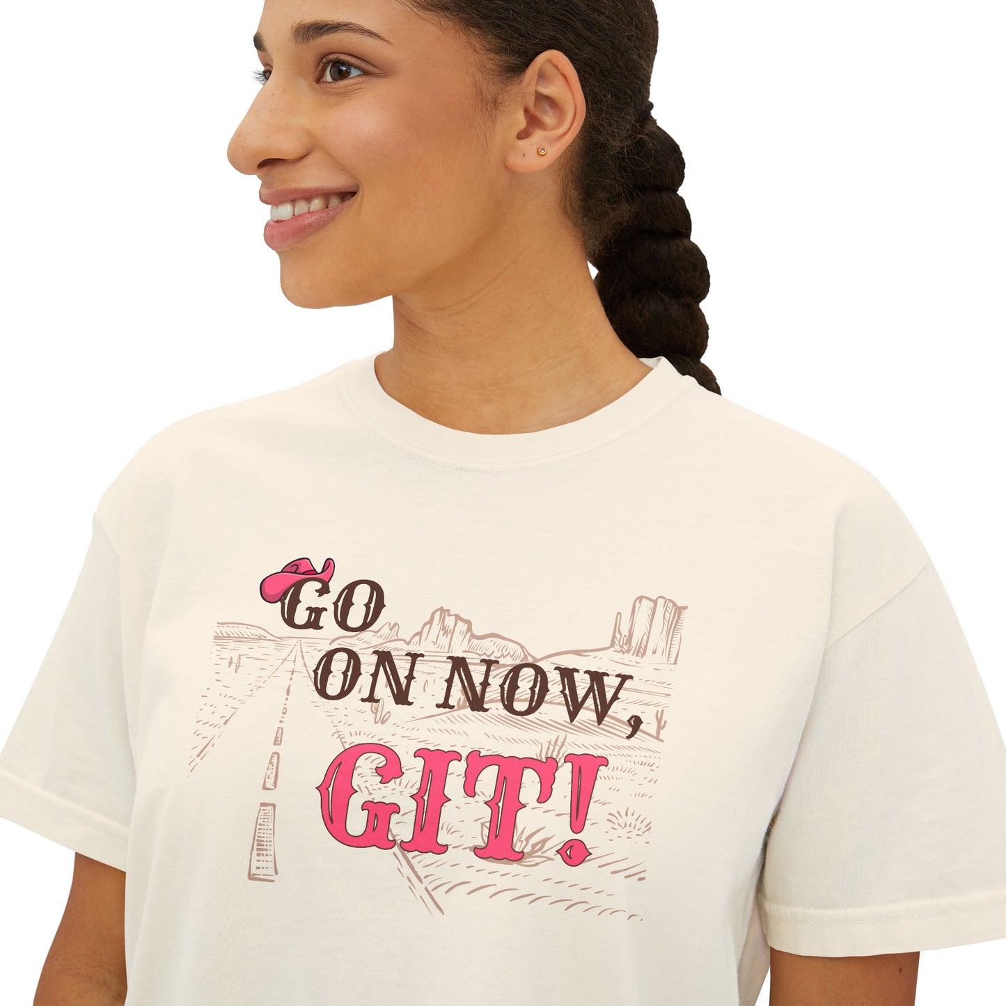 Go On Now, Git! ~Women's Boxy Tee