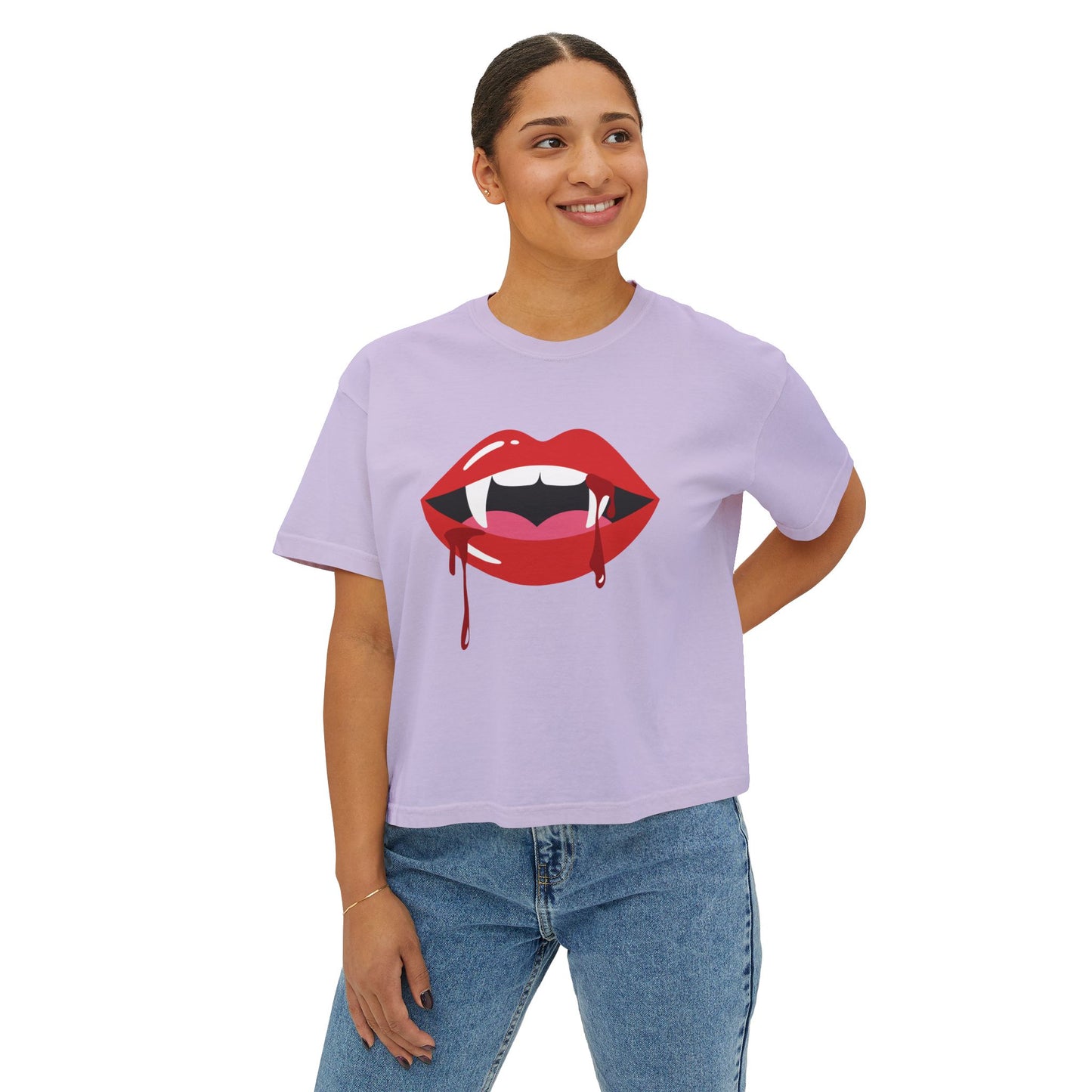 Sexy Fangs ~ Boxy Crop Tee