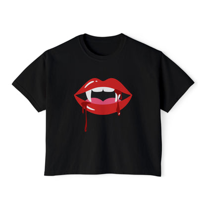 Sexy Fangs ~ Boxy Crop Tee