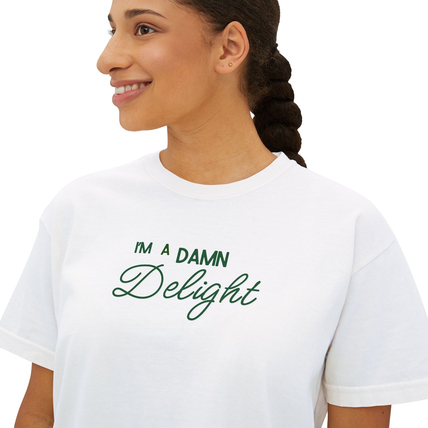 I'm a Damn Delight ~ Boxy Crop Tee