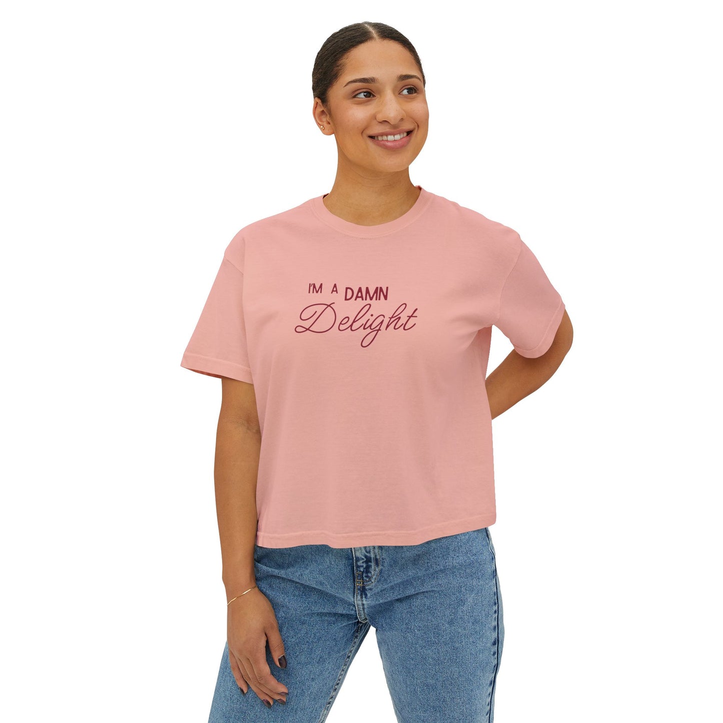 I'm a Damn Delight ~ Boxy Crop Tee