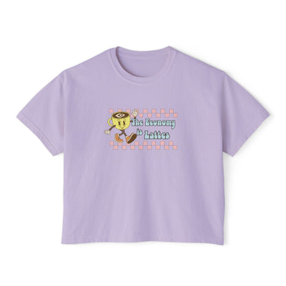 The Economy is Lattes ~ Boxy Crop Tee