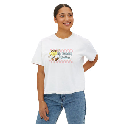 The Economy is Lattes ~ Boxy Crop Tee