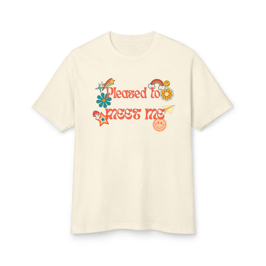 Pleased to Meet Me [Stickers] ~ Unisex Heavyweight Tee