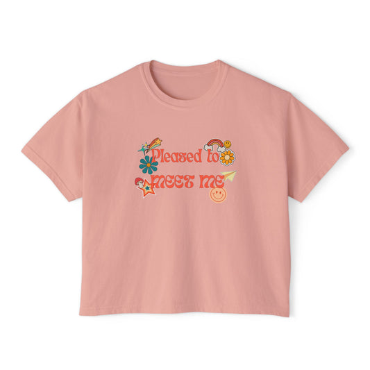 Pleased to Meet Me [Stickers] ~ Boxy Crop Tee