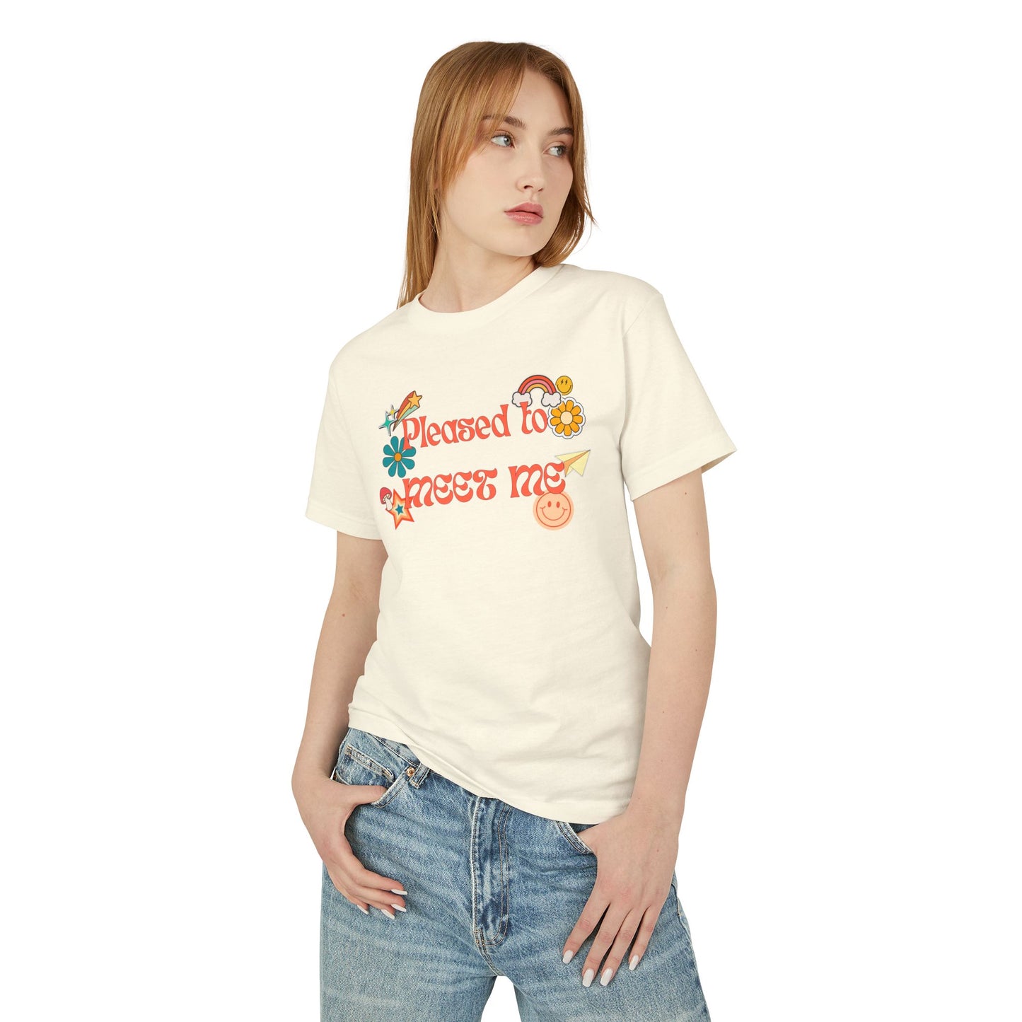 Pleased to Meet Me [Stickers] ~ Unisex Heavyweight Tee