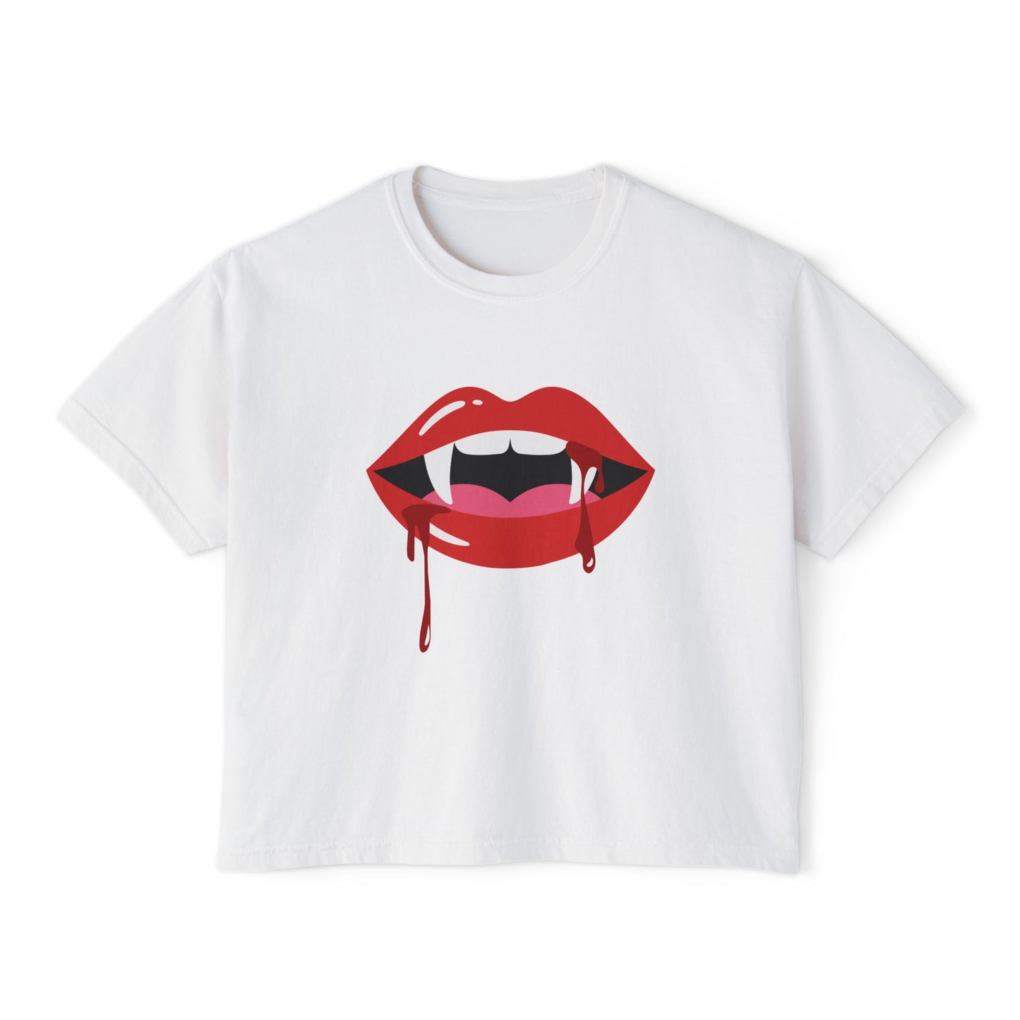 Sexy Fangs ~ Boxy Crop Tee