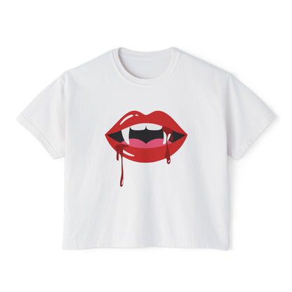 Sexy Fangs ~ Boxy Crop Tee