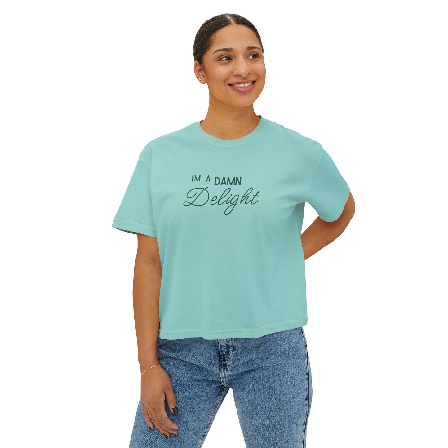 I'm a Damn Delight ~ Boxy Crop Tee