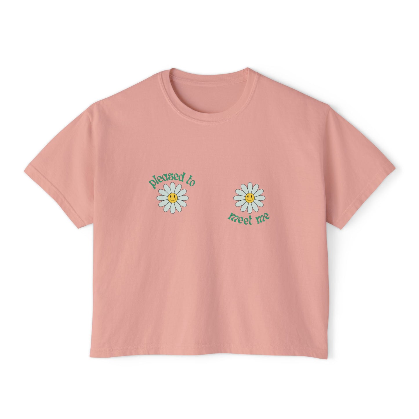 Pleased to Meet Me [Petals] ~ Boxy Crop Tee