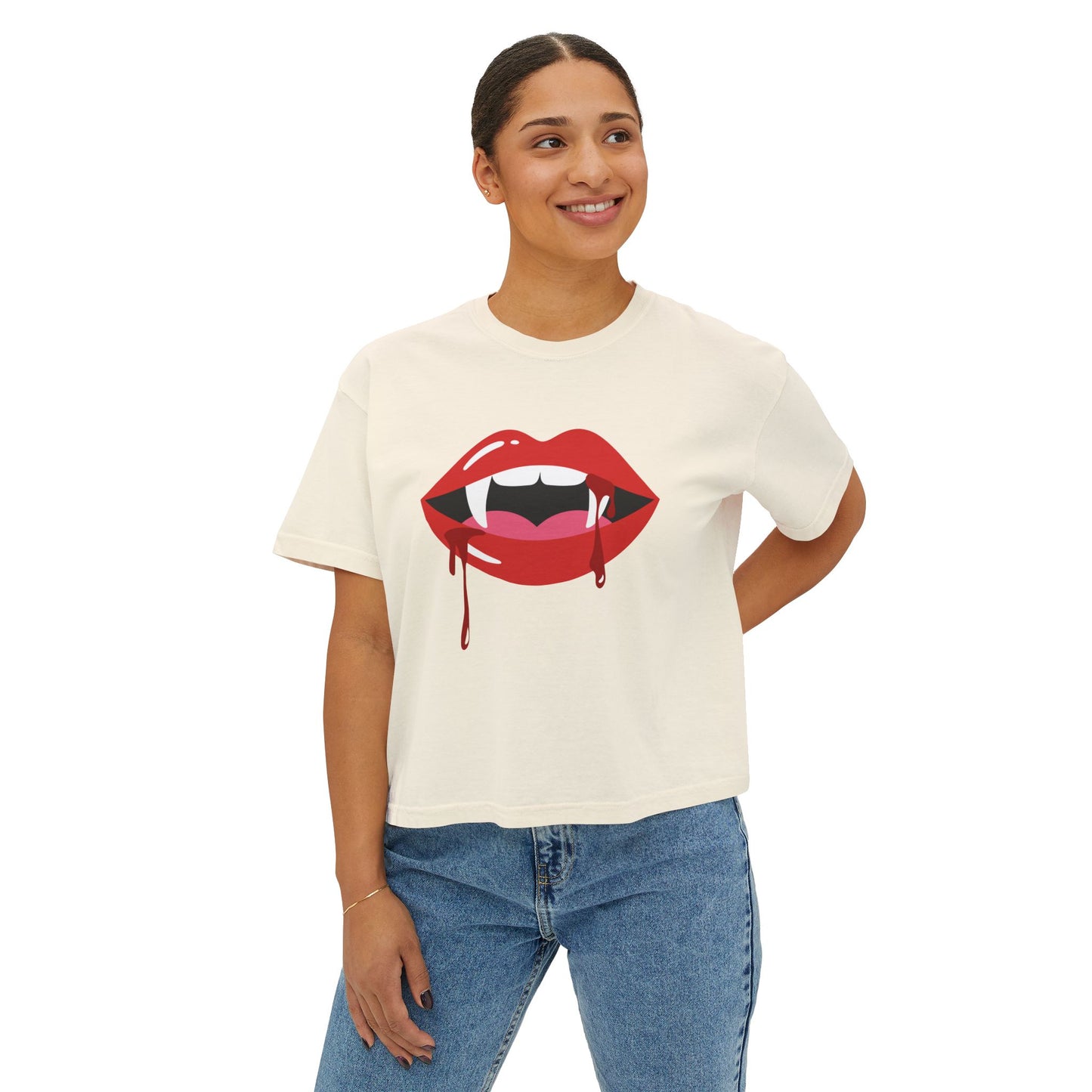 Sexy Fangs ~ Boxy Crop Tee